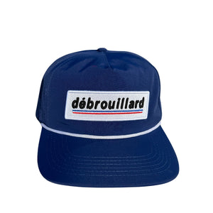 Debrouillard blue hat logo