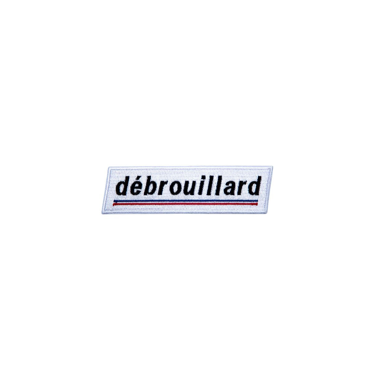 Debrouillard logo patch white